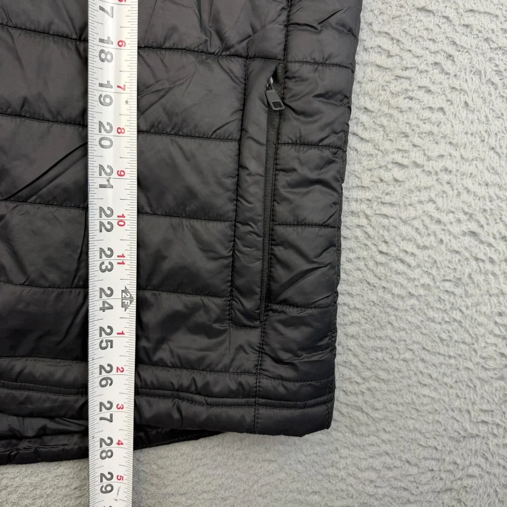 True Religion Vest Mens Small Black Quilted Insulated Full Zip Puffer Logo